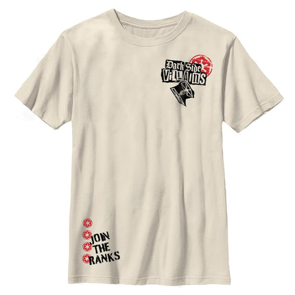 STAR WARS Dark Villain Patches Boys T-Shirt, Egret, Medium