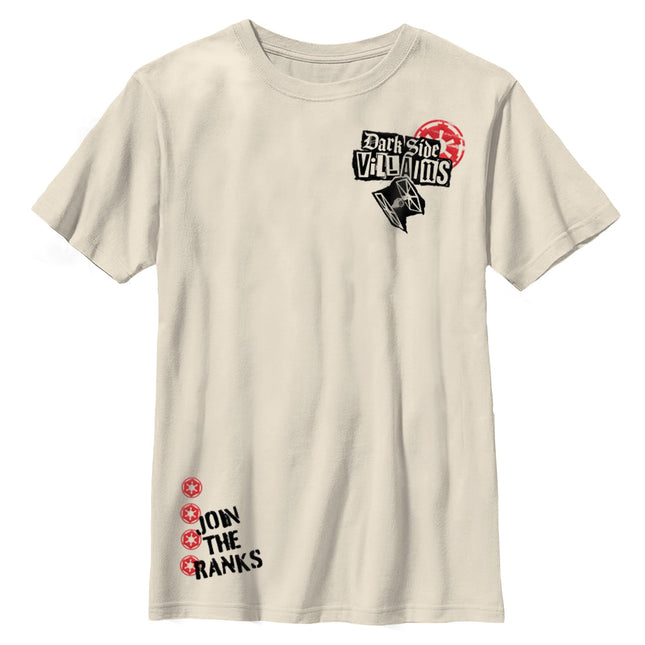 STAR WARS Dark Villain Patches Boys T-Shirt, Egret