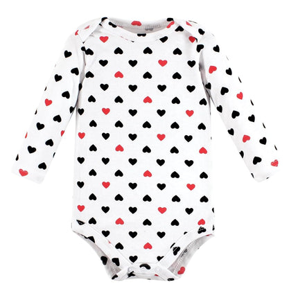 Hudson Baby unisex-baby Cotton Long-sleeve Bodysuits, Girl Mommy Red Black, Newborn