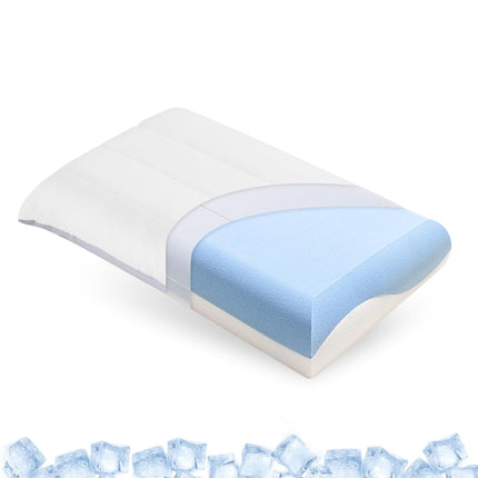 Memory Foam Pillows, Bed Pillow for Sleeping, Cooling Pillows for Neck and Shoulder Pain, Soft Pillow for Side Sleepers, Standard Pillow Cube, Back Neck Support Pillow for Bed (1 Pack, 4" H)