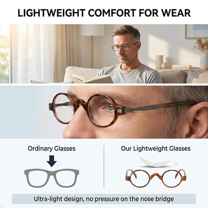 Eyekepper Readers Spring Temple Vintage Mini Small Oval Round Reading Glasses Tortoise +2.0