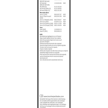 Bosch Aerotwin 3397118933 Original Equipment Replacement Wiper Blade - 22"/22" (Set of 2)