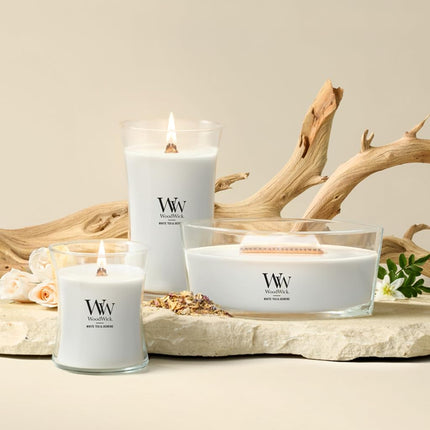 WoodWick White Tea & Jasmine Medium Hourglass Candle