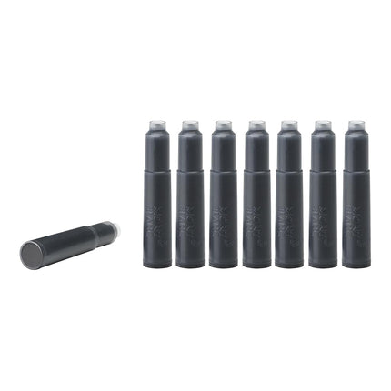 Montblanc Ink Cartridges Mystery Black 105191 – Short International Standard Fountain Pen Refills in Black – 8 Pen Cartridges