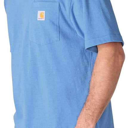 Carhartt Men's Iconic K87 Pocket T-Shirt, Deep Workwear Blue Heather, Medium
