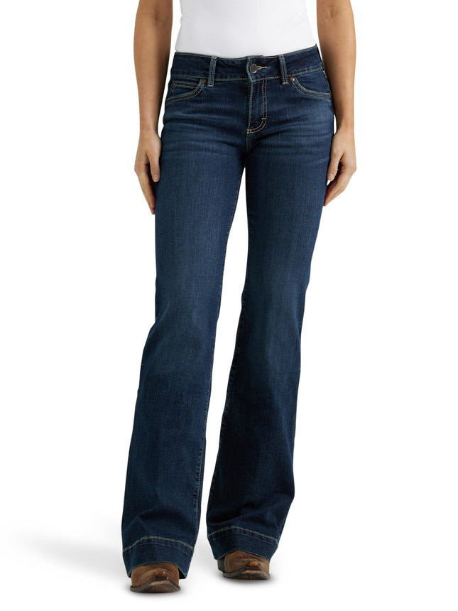 Wrangler Women's Retro Mae Mid Rise Wide Leg Trous