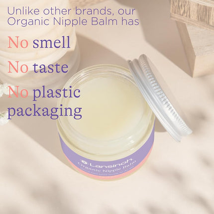 Lansinoh Organic nipple balm, usda certified, soothes sore nipples, lanolin free, safe for mom and baby, 2 Ounce
