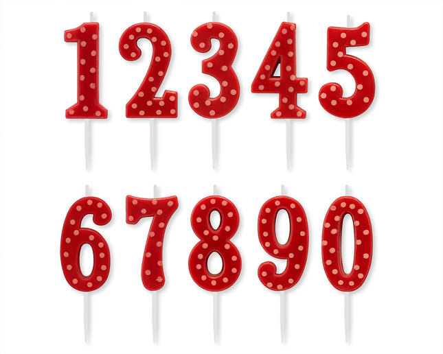 Papyrus Premium Number Birthday Candles Pack, Red 