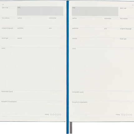 Moleskine - Book Journal, Theme Notebook - Hardcover Notebook to Collect and Organise Your Books - Large Size 13 x 21 cm - 400 Pages