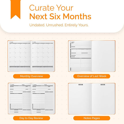 Panda Planner Pro - Best Daily Planner for Happiness & Productivity - 8.5 x 11 Softcover - Undated Day - Guaranteed to Get You Organized - Gratitude & Goals Journal (Orange)