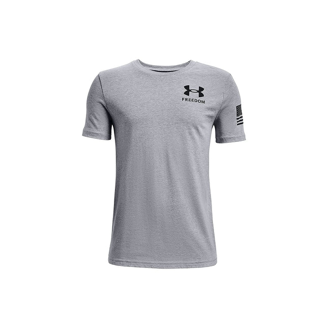 Under Armour Boys' New Freedom Flag T-Shirt, Steel