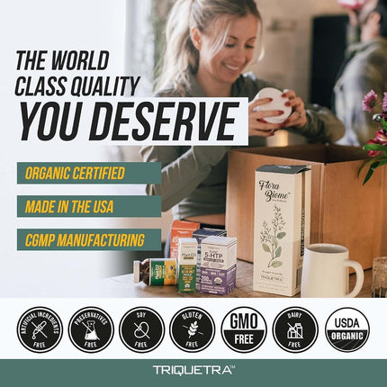 Triquetra Health Organic Plant D3 + K2 | 5000 iu D3 + 120 mcg K2 as All-Trans MK7 from MenaQ7® - 100% Whole Food, Raw & Vegan | Enhanced Digestion with Prebiotic & Superfood Complex (60 Servings)