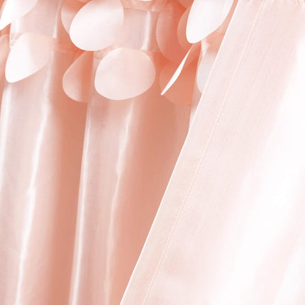 Lush Decor Circle Dream Window Curtains Panel Set for Living, Dining Room, Bedroom (Pair), 54" W x 84" L, Blush