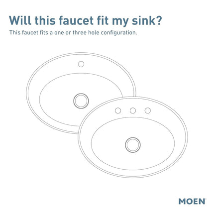 Moen Revyl Bronzed Gold One-Handle Single Hole Modern Bathroom Sink Faucet with Optional Deckplate and Spring Loaded Drain Assembly, 84771BZG