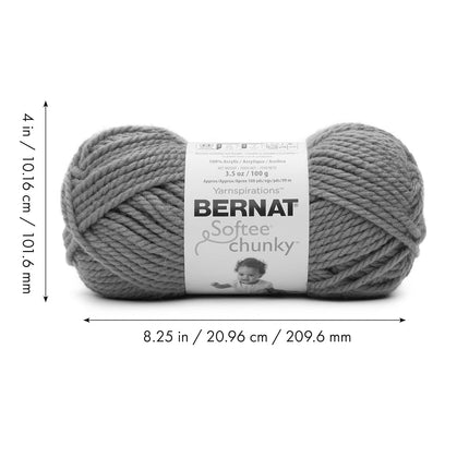 Bernat Softee Chunky Forest Yarn - (Pack of 3) 100g/3.5oz - Acrylic - 6 Super Bulky - 108 Yards - Knitting/Crochet