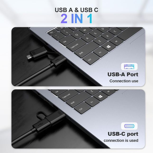 USB C Hub, oditton 4-Port USB 3.0 Hub, Simplified Plug and Play Experience,Swift 5Gbps Transfer Speed and a USB to USB-C Adapter for Mac Air/Pro, HP and Beyond