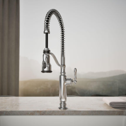 Grifo de cocina semi-profesional extraíble Kohler K-77515-cp Tournant, cromo pulido