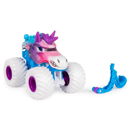Monster Jam 2021 Spin Master 1:64 Diecast Monster Truck with Wheelie Bar: Crazy Creatures Sparkle Smash