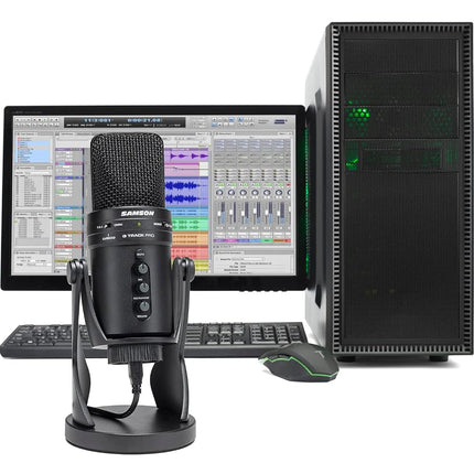 Samson G-Track Pro - Professional USB Microphone with Audio Interface - Black