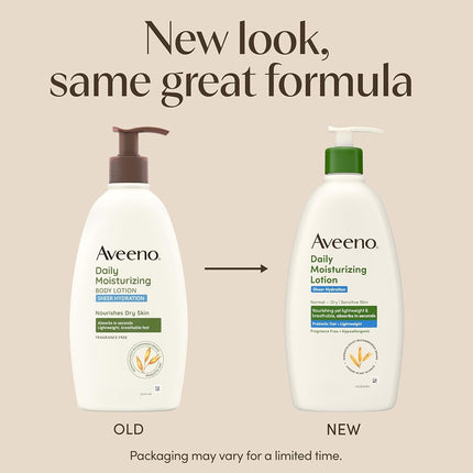 Aveeno Active Naturals Daily Moisturizing Lotion, Sheer Hydration 18 fl oz (530 ml)