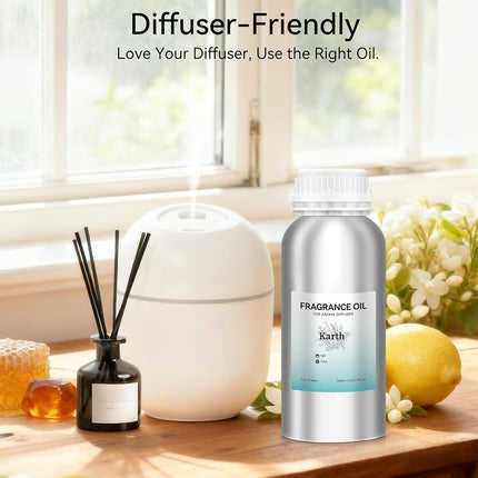 JEPEErbz Karth Essential Oils for Diffuser (500ml / 16.9oz), Natural, Long-Lasting, Luxury & Sophisticated Scent, Ideal for Hotel-Inspired Spaces