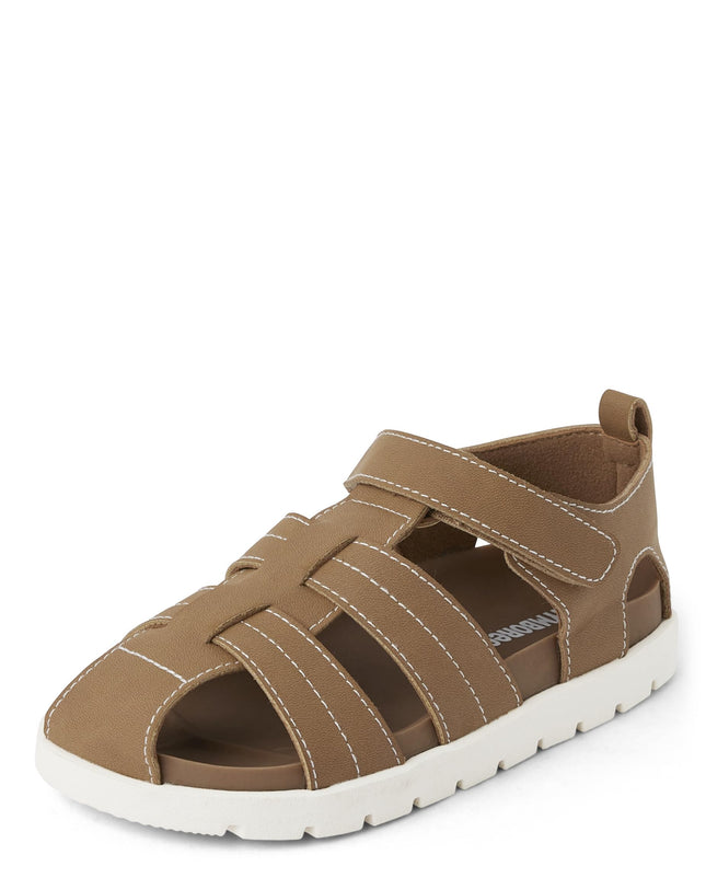 Gymboree Boy's and Toddler Fisherman Sandal Slipper, Tan, 6 US Toddler