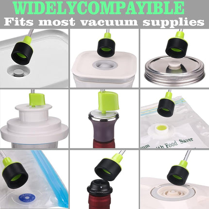 Generic Vacuum Bottle Stoppers Hose with Accessories Compatible with FoodSaver Package Includes 6 Wine Corks + 1 Set Hose Accessories