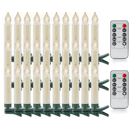 Rhytsing Set of 30 Clip On Candles for Christmas T