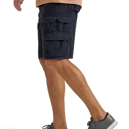 Wrangler Authentics Men’s Premium Twill Cargo Short, Dark Navy, 34