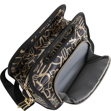 bebe Bolsa térmica reutilizable Coco para almuerzo, mochila casual, negra/dorada, talla única