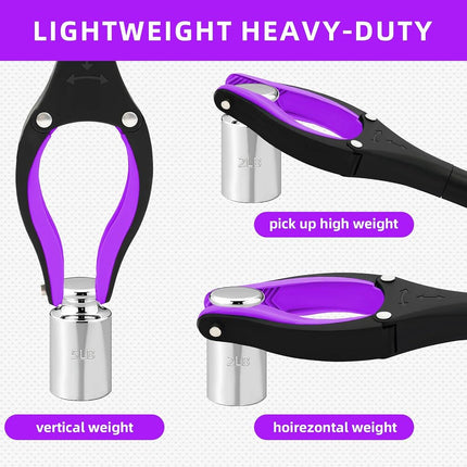 NOEAIKE 2-Pack 32" Grabber Reacher Tool, Foldable Reacher Grabber Pickup Tool with 360° Rotating Jaw & Magnetic Tip, GarbageTrash Picker Upper Grabber,Lightweight Grabbers for Seniors/Elderly(Purple)