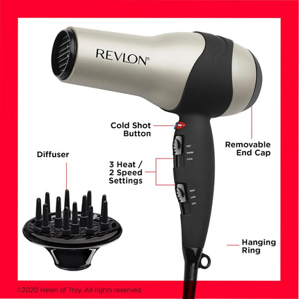 REVLON Perfect Heat Volumizing Turbo Styler, RV473, Matte/Black