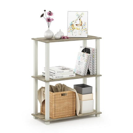 Furinno TURN-S-TUBE 3-Tier Tool-Free Corner Shelf,