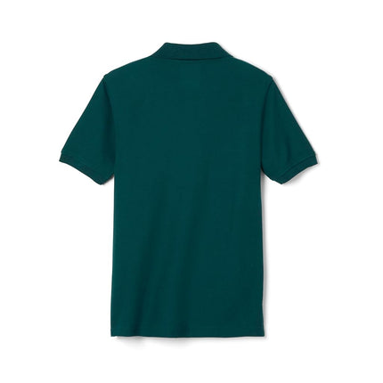 French Toast Boys' Short Sleeve Pique Polo Uniform Shirt (Standard & Husky), Hunter Green, Small