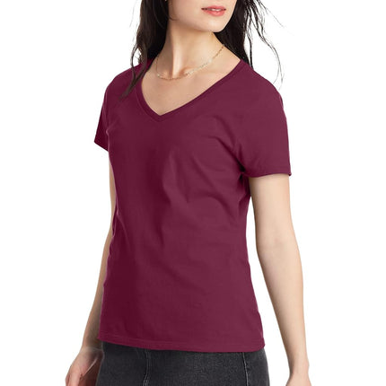 Hanes Women's Lightweight Nano T-Shirt, Maroon, XX-Large