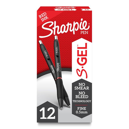 Sharpie S-Gel, Gel Pens, Fine Point (0.5mm), Red I