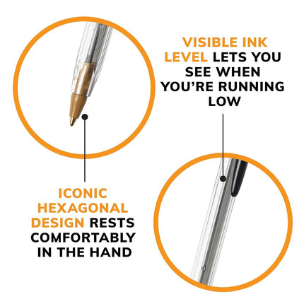 PEN,CRISTAL MED,24/PK,BK by BIC