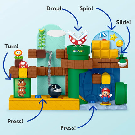 Fisher-Price My Mario Adventure Toddler Toy Set with Sounds and Musical Figures, Preschool Ages 18 Months