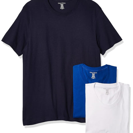 Nautica Men's 3-Pack Cotton Crew Neck T-Shirt Polo