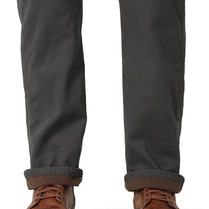 Wrangler Authentics Men's Fleece Lined Cargo Pant, Anthracite Twill, 42W x 30L