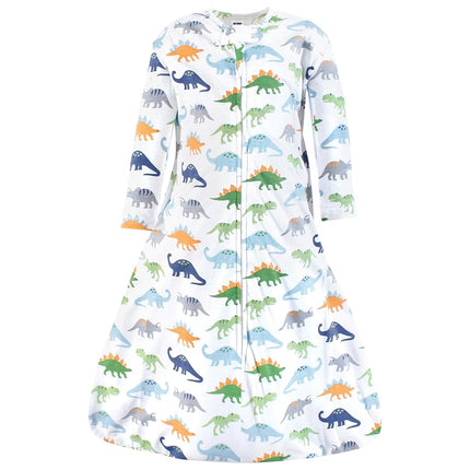 Hudson Baby Unisex Baby Long Sleeve Cotton Jersey Sleeping Bag, Sack, Blanket, Dinosaurs, 0-6 Months