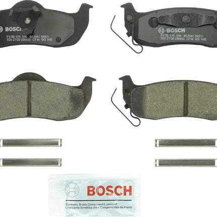 Bosch BC1041 QuietCast Premium Ceramic Disc Brake Pad Set For: Infiniti QX56; Jeep Commander, Grand Cherokee; Nissan Armada, Titan, Rear
