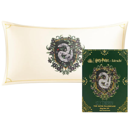 Kitsch x Harry Potter Slytherin Satin Pillowcase w