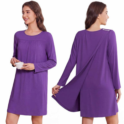 Deyeek Women's Open Back Hospital Gowns for Post S
