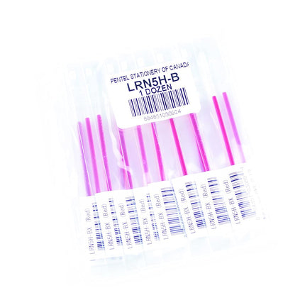 Pentel Refill Ink for EnerGel 3S & EnerGel 2S, Red Ink, 12 Pack (LRN5H-B)