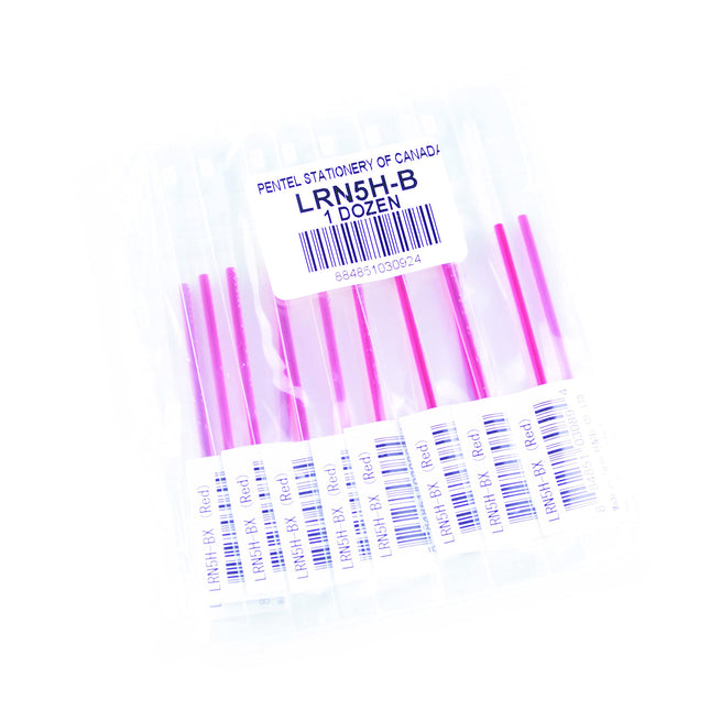 Pentel Refill Ink for EnerGel 3S & EnerGel 2S, Red Ink, 12 Pack (LRN5H-B)