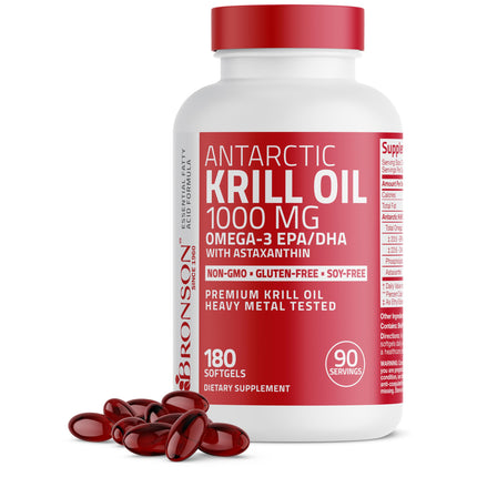 Bronson Antarctic Krill Oil 1000 mg with Astaxanth