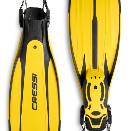Cressi Unisex's Pro Light - Premium Scuba Diving Heel Fins, Yellow, X-Large