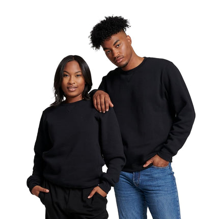 Russell Athletic Men's Dri-Power Fleece Sweatshirts, Moisture Wicking, Cotton Blend, Relaxed Fit, Sizes S-4x, Black, M