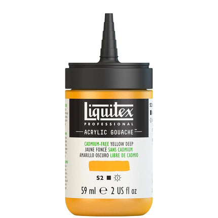 Liquitex Professional Acrylic Gouache 2-oz bottle, Cadmium-Free Yellow Deep